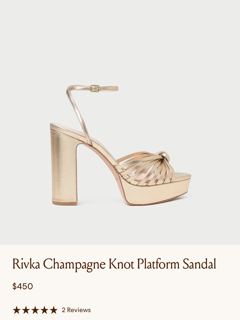 Loeffler Randall Rivka Champagne Knot Platform Heels - size 8.5 – Brand New - Picture 7 of 10